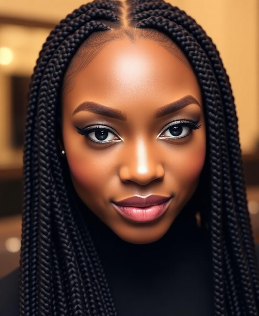 Long box braids protective style